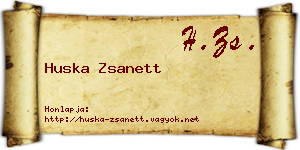 Huska Zsanett névjegykártya